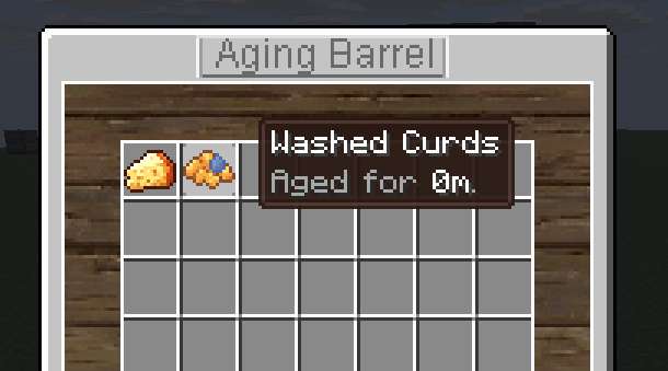 Washed Curds inside an Aging Barrel
