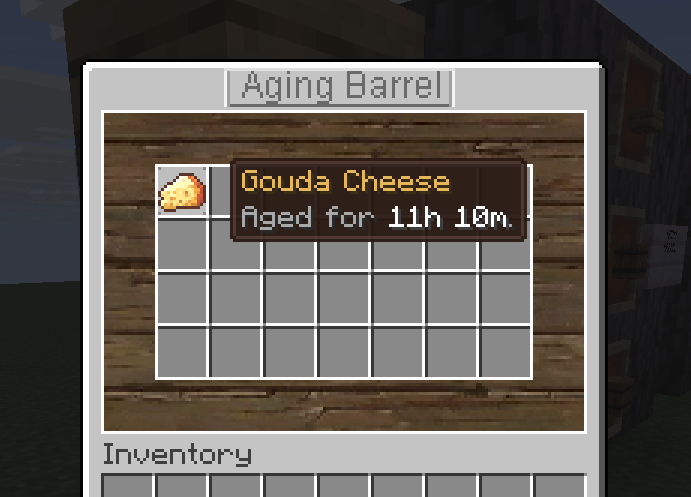 Gouda cheese aging inside an Aging Barrel