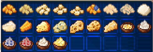 A collection of new Cooking profession food item textures