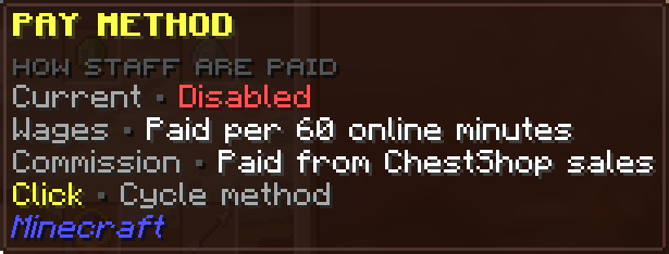 Configure Payment Method interface