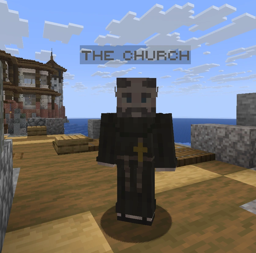 A VastalaMC generator NPC standing at a harbour.